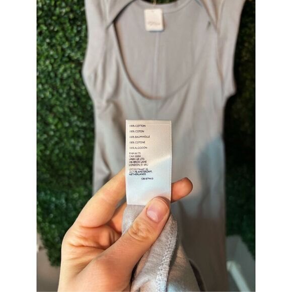 FREE PEOPLE FP BEACH Simone Maxi Exposed Back Dress Size Small NWT Gray - Picture 5 of 5